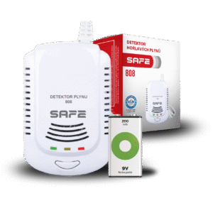 Detektor horľavých a výbušných plynov SAFE-808 (zemný plyn)+záložná nabíjacia batéria