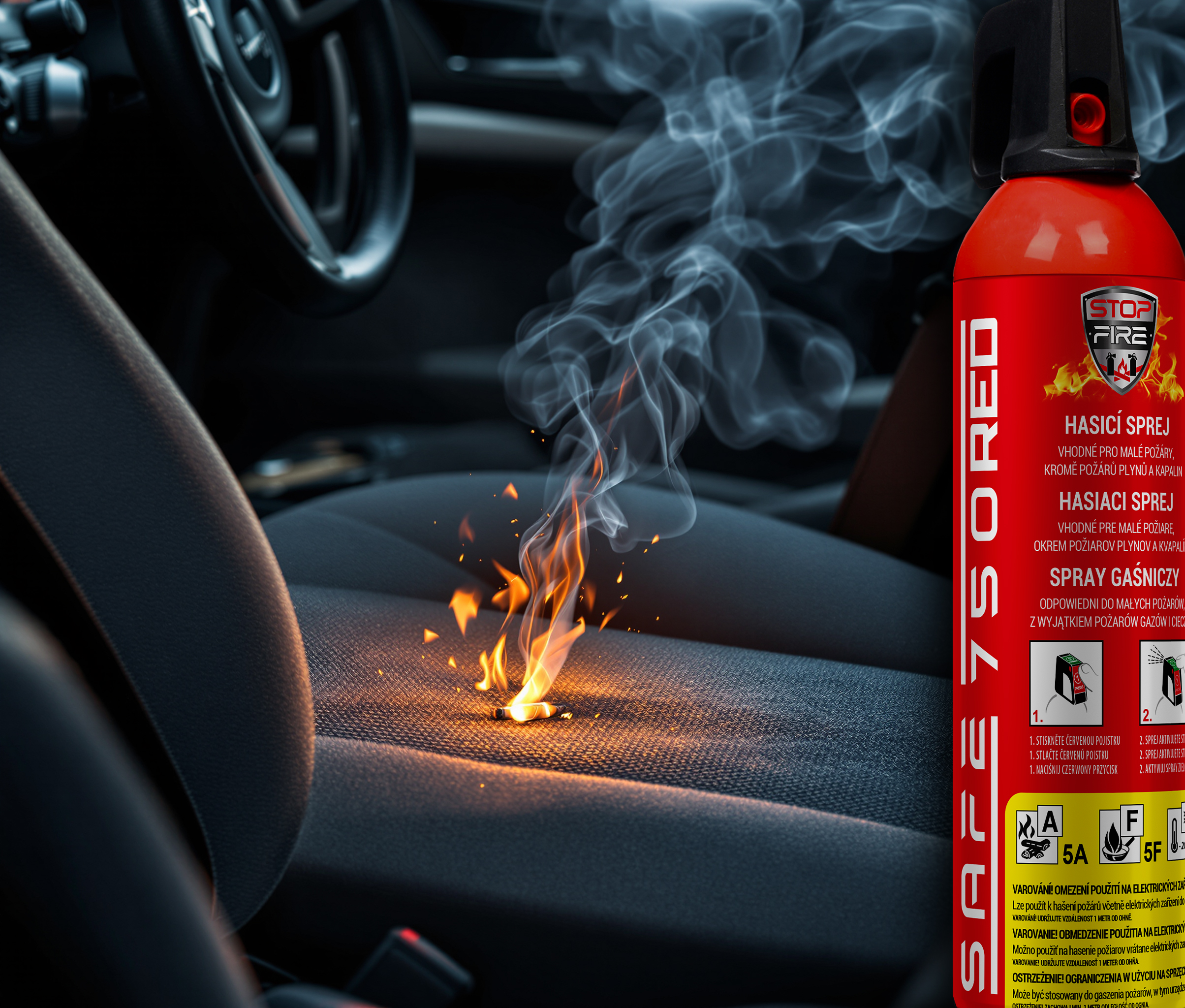 Hasicí sprej SAFE 750 RED 3 Hasicí sprej SAFE 750 RED – Obrázok 3