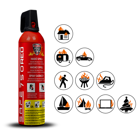 Hasicí sprej SAFE 750 RED 1 Hasicí sprej SAFE 750 RED